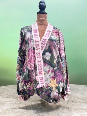 Market of Stars MAKE A WISH CROPPED PIXIE DUSTER Floral Kimono Jacket Cardigan